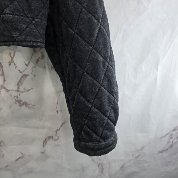 Anthropologie Coat Womens Large Black Crop Quilted Moto Avec Les Filles - Picture 4 of 11